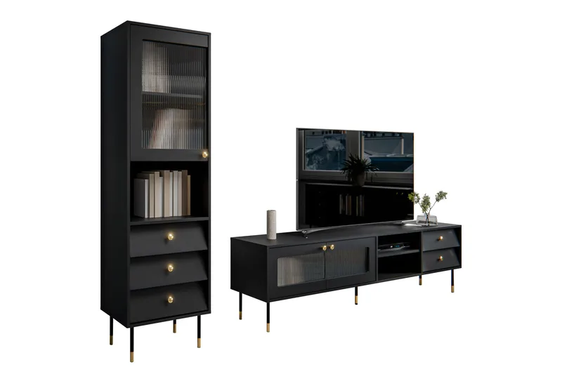 Akilesh Møbelsett Til Stue, Svart