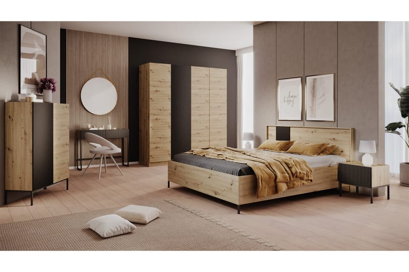 Amelus Møbelsett til Soverom - Brun - Møbler - Møbelsett - Møbelsett til soverom