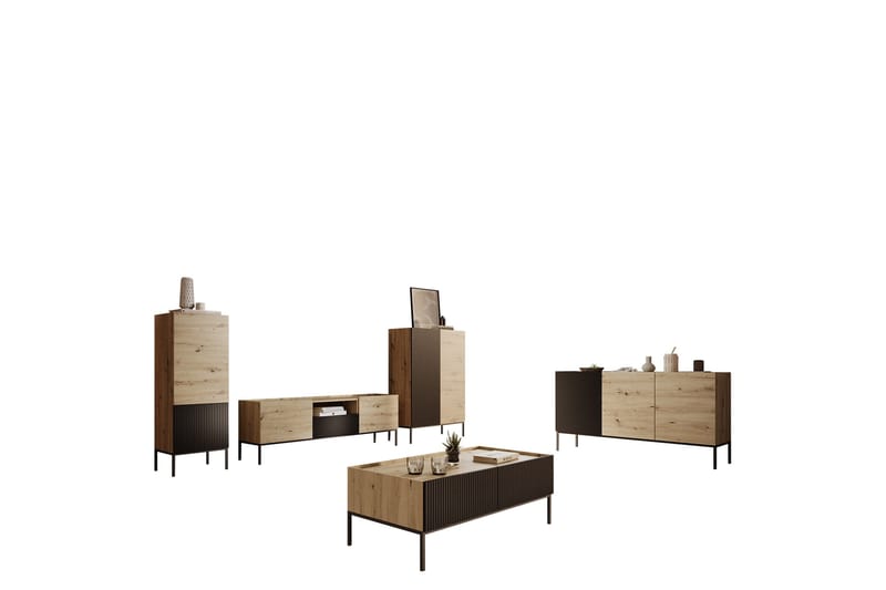 Amelus Møbelsett til Stue - Brun - Møbler - Møbelsett - Møbelsett til stue