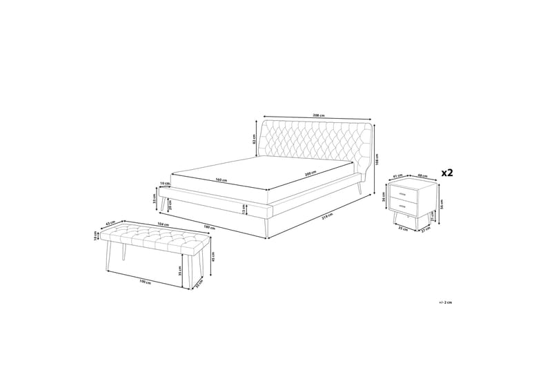 Aranne Møbelsett for Soverom - Beige - Møbler - Møbelsett - Møbelsett til soverom