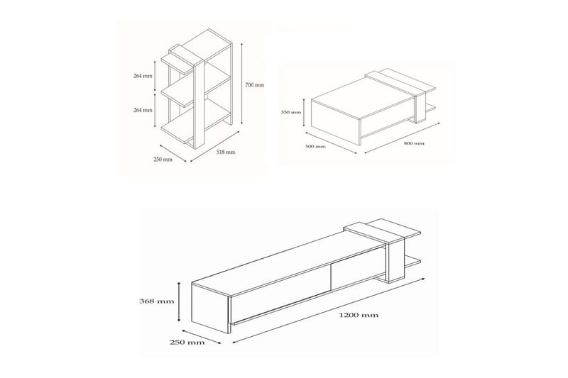 Astren Møbelsett for Stue - Brun - Møbler - Møbelsett - Møbelsett til stue