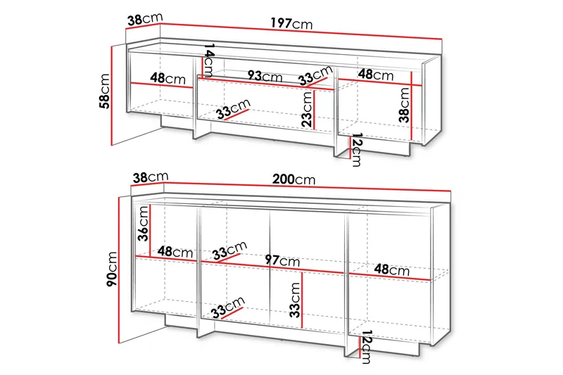 Bellia Møbelsett Til Stue - Brun - Møbler - Møbelsett - Møbelsett til stue