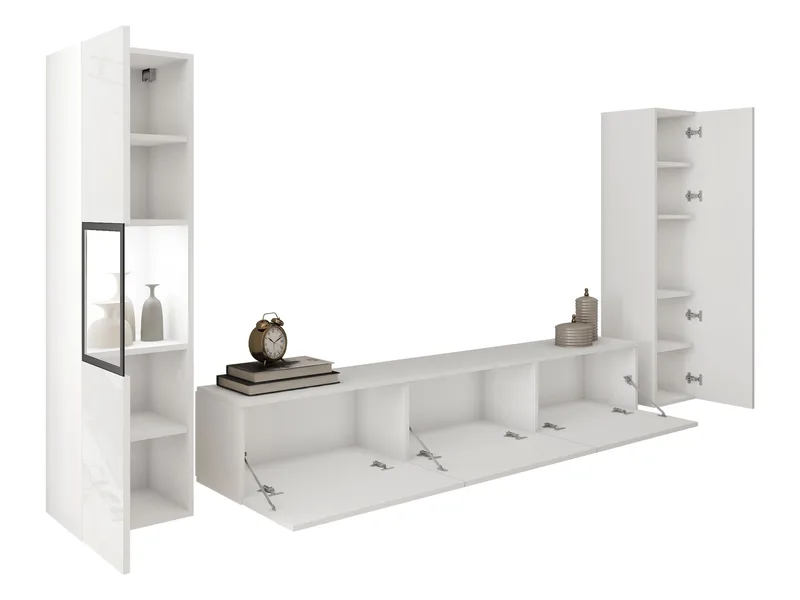 Bergfelde TV-enhet 3 deler med Belysning - Møbler - Møbelsett - Møbelsett til stue