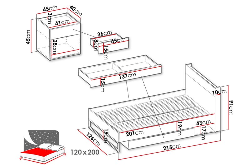 Beste Soveromsmøbelsett - Brun/Beige/Sort - Møbler - Møbelsett - Møbelsett til soverom