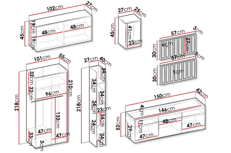 Beste Stuemøbelsett - Brun/Beige - Møbler - Møbelsett - Møbelsett til stue