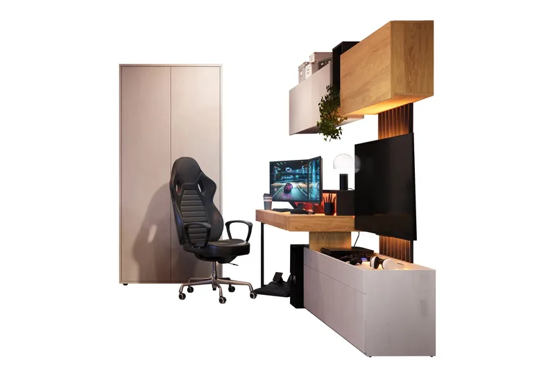 Beste Stuemøbelsett, Brun/Beige