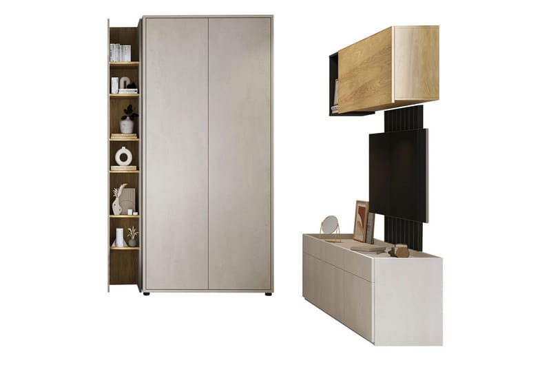 Beste Stuemøbelsett, Brun/Beige