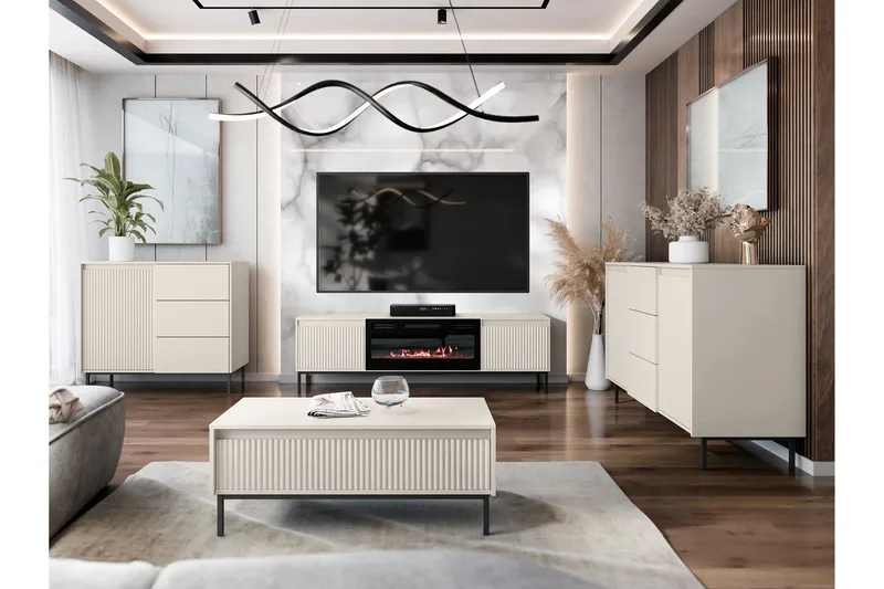 Bjurholm Møbelsett Til Stue - Beige - Møbler - Møbelsett - Møbelsett til stue