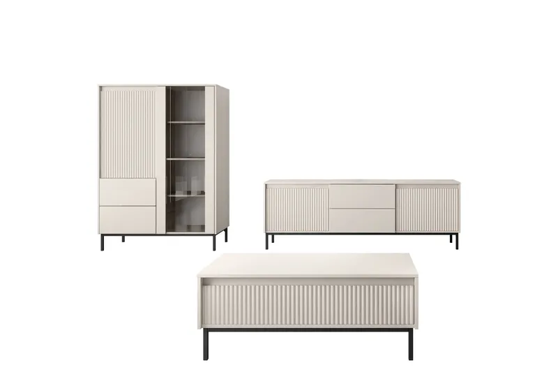 Bjurholm Møbelsett Til Stue - Beige - Møbler - Møbelsett - Møbelsett til stue