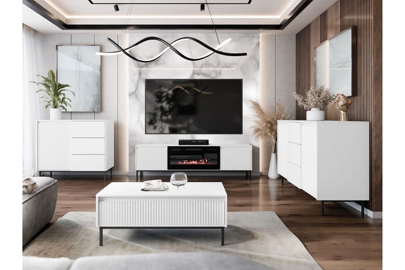 Bjurholm Møbelsett Til Stue - Hvit - Møbler - Møbelsett - Møbelsett til stue