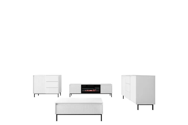 Bjurholm Møbelsett Til Stue - Hvit - Møbler - Møbelsett - Møbelsett til stue