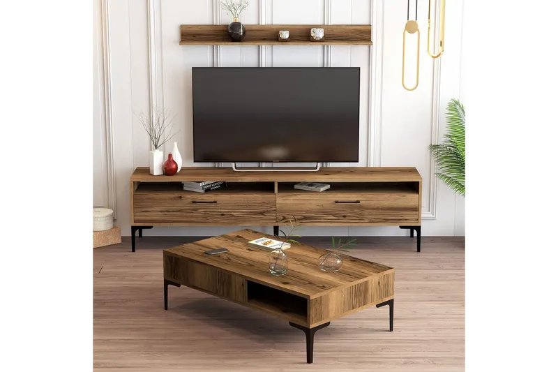 Brutorp Møbelsett for Stue - Valnøtt - Møbler - Møbelsett - Møbelsett til stue