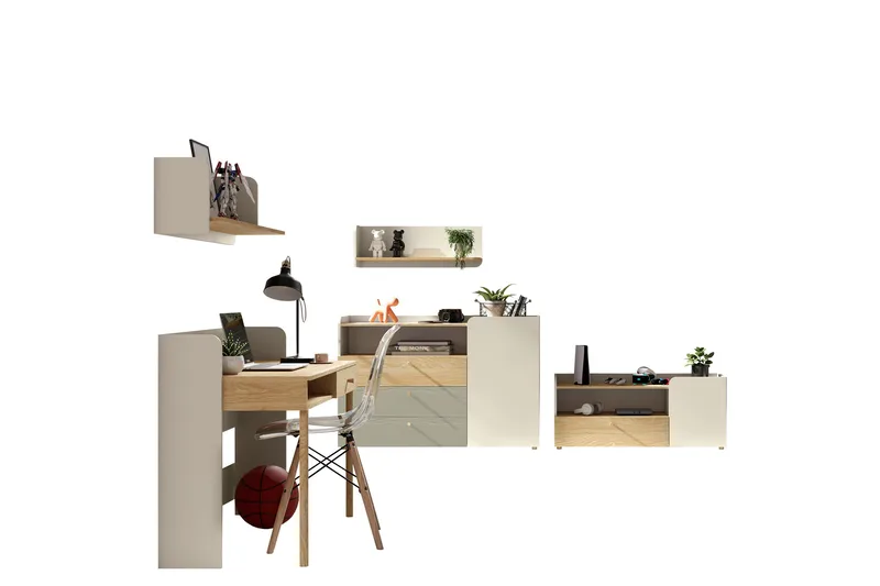 Buhan Møbelsett til Soverom - Beige / Brun - Møbler - Møbelsett - Møbelsett til soverom