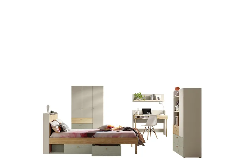 Buhan Møbelsett til Soverom, Beige / Brun