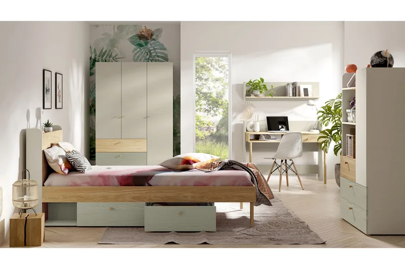 Buhan Møbelsett til Soverom - Beige / Brun - Møbler - Møbelsett - Møbelsett til soverom