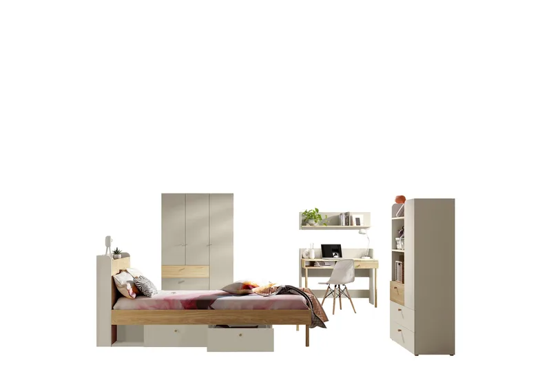 Buhan Møbelsett til Soverom, Beige / Brun