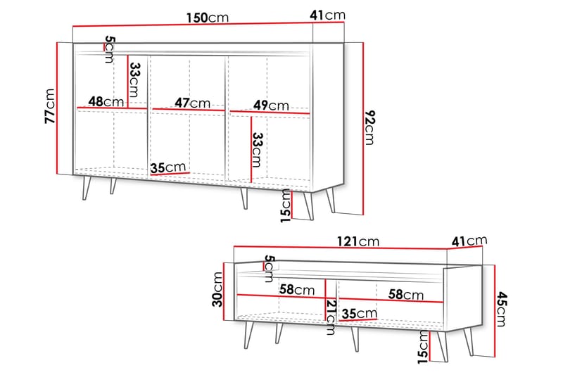 Chiku Møbelsett til Stue - Beige - Møbler - Møbelsett - Møbelsett til stue