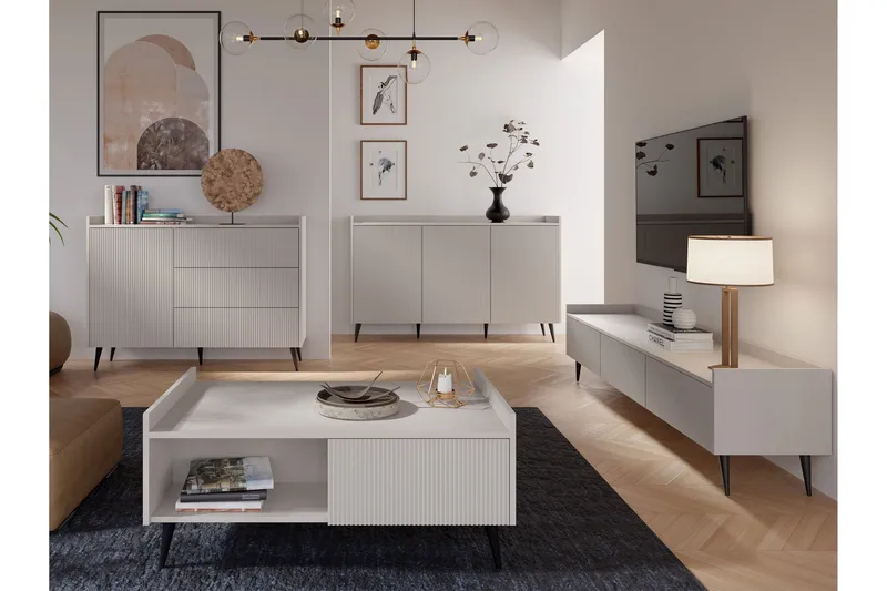 Chiku Møbelsett til Stue - Beige - Møbler - Møbelsett - Møbelsett til stue