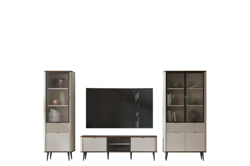 Cucina Møbelsett For Stue, Beige/Brun