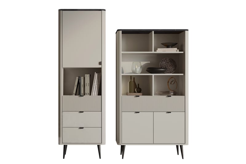 Cucina Møbelsett For Stue - Beige/Grå - Møbler - Møbelsett - Møbelsett til stue