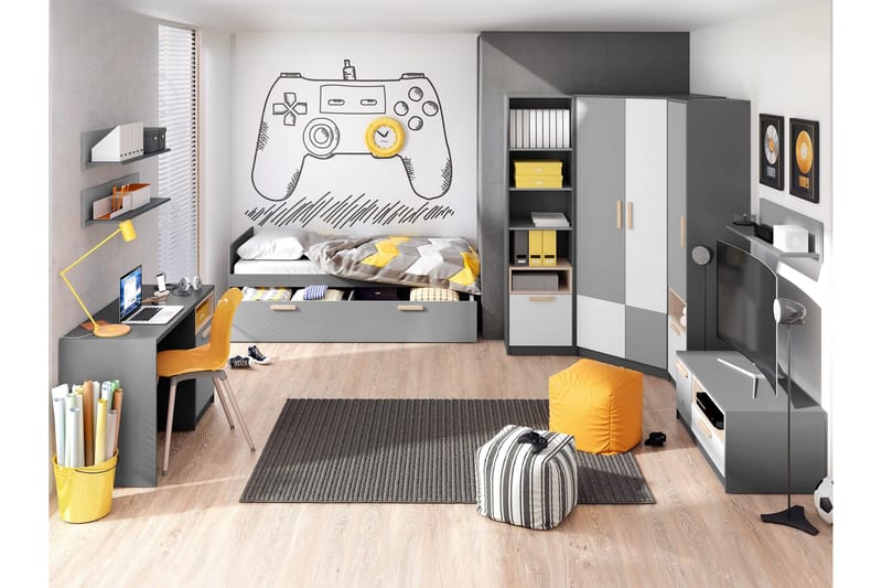 Dekona Møbelsett For Soverom - Grå/Hvit - Møbler - Møbelsett - Møbelsett til soverom