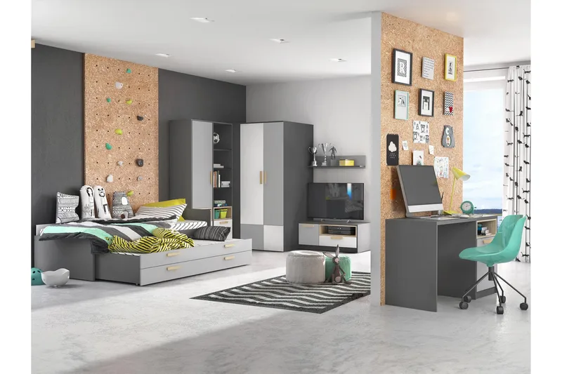 Dekona Møbelsett For Soverom - Grå/Hvit - Møbler - Møbelsett - Møbelsett til soverom