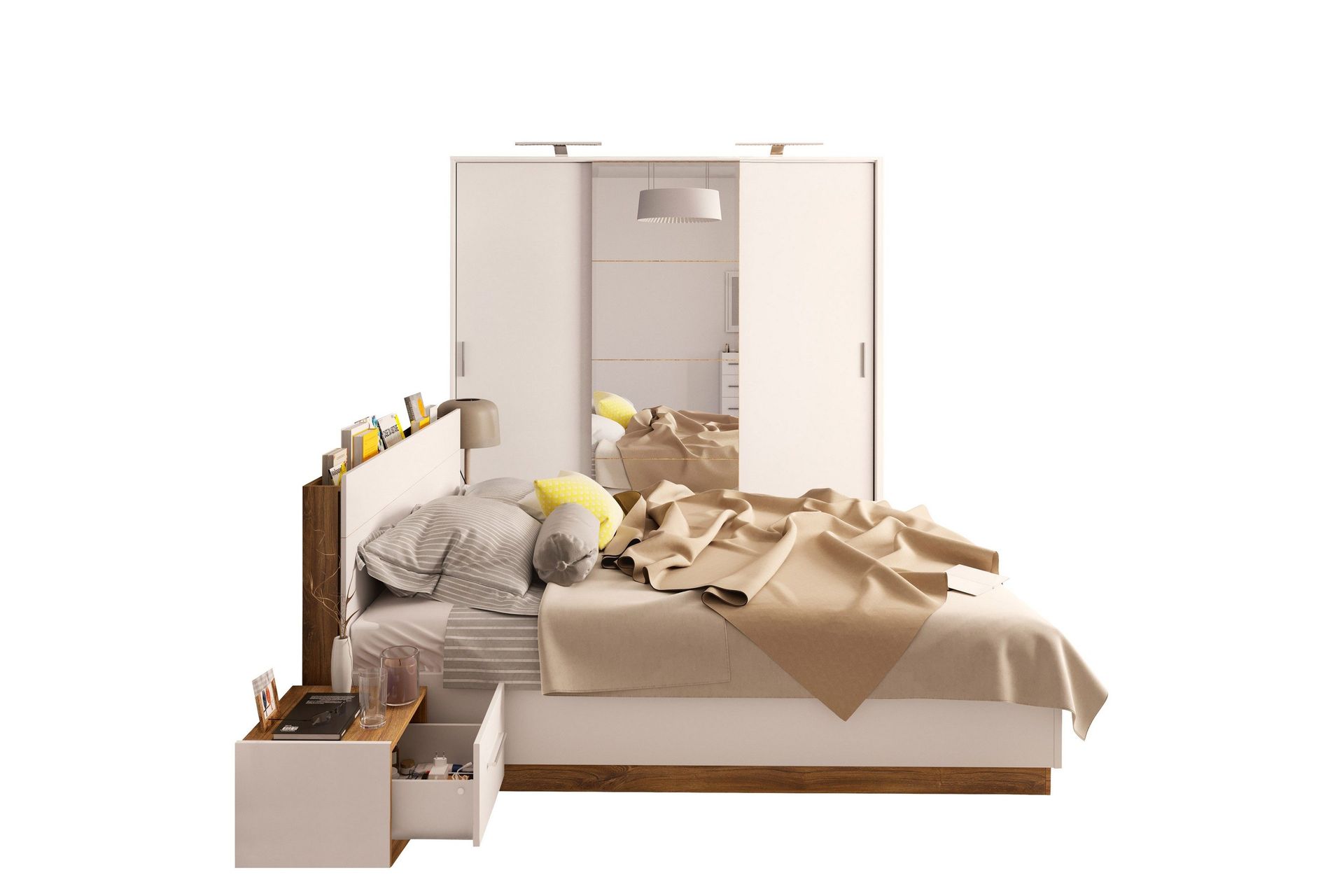 Dentrona Møbelsett For Soverom - Beige/Grå