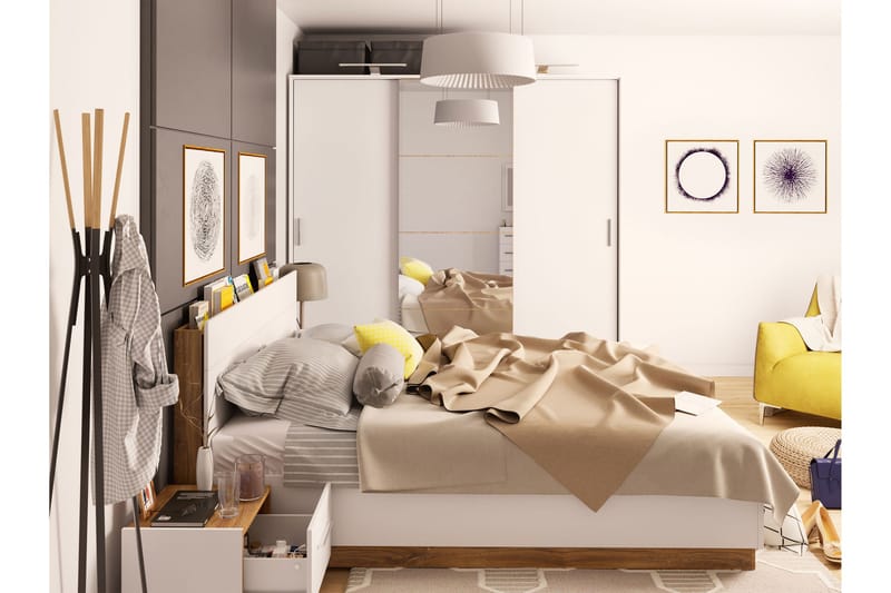 Dentrona Møbelsett For Soverom - Hvit/Beige - Møbler - Møbelsett - Møbelsett til soverom