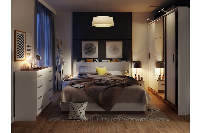 Dentrona Møbelsett For Soverom - Hvit/Beige - Møbler - Møbelsett - Møbelsett til soverom