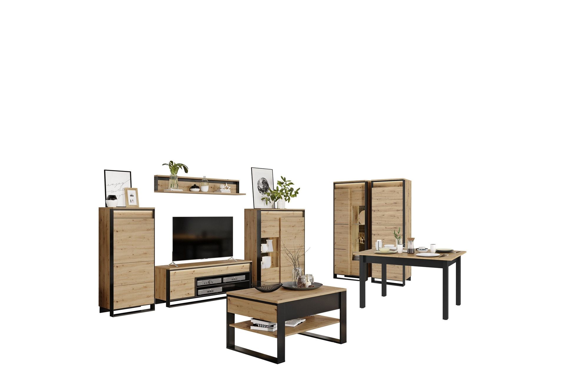 Dorana Møbelsett For Stue - Beige