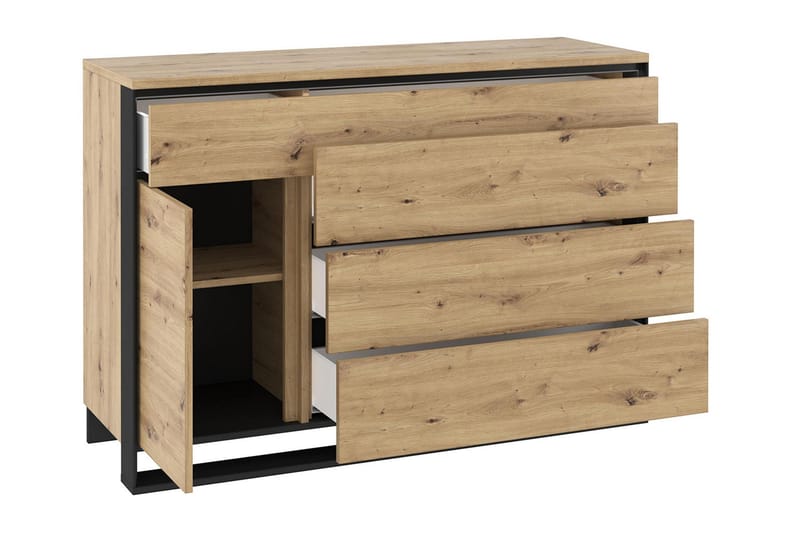 Dorana Møbelsett For Stue - Brun/Sort - Møbler - Møbelsett - Møbelsett til stue