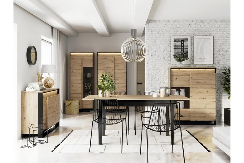 Dorana Møbelsett For Stue - Brun/Sort - Møbler - Møbelsett - Møbelsett til stue