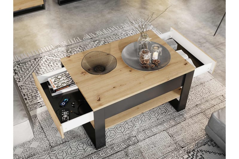 Dorana Møbelsett For Stue - Brun/Sort - Møbler - Møbelsett - Møbelsett til stue