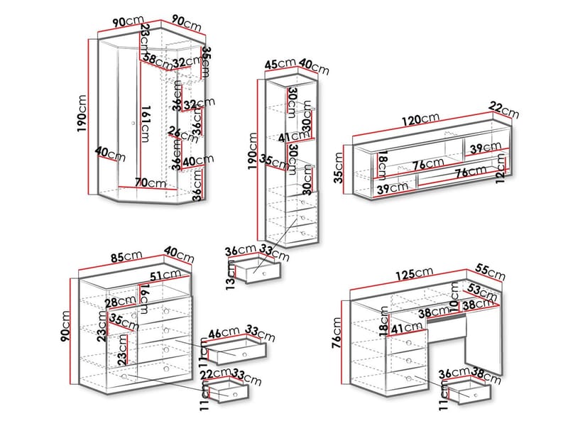 Elvaren Møbelsett for Kontor - Møbler - Møbelsett - Møbelsett til kontor