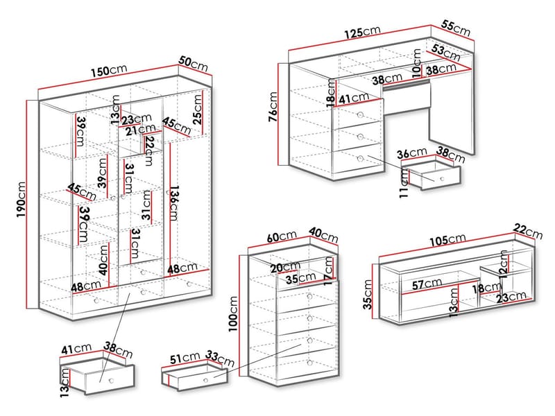 Elvaren Møbelsett for Kontor - Møbler - Møbelsett - Møbelsett til kontor