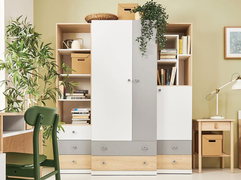 Elvaren Møbelsett Garderobeskap og Bokhylle - Møbler - Møbelsett - Møbelsett til stue