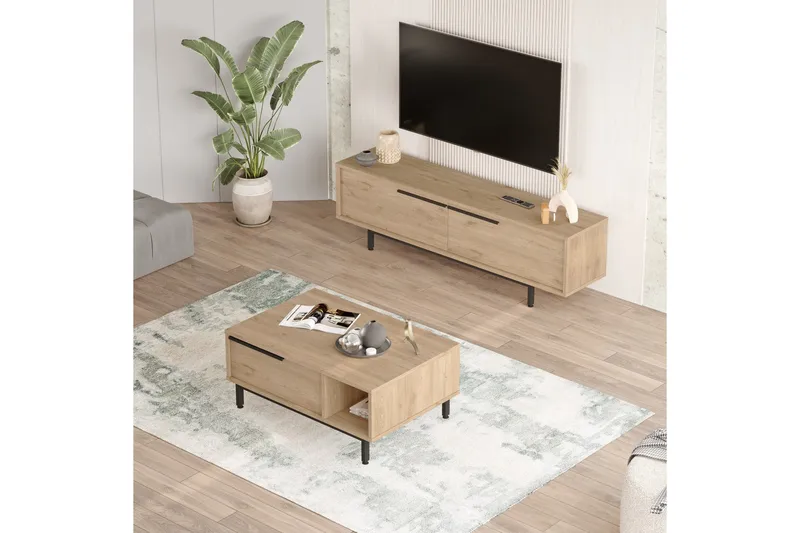 Erhan Møbelssett for Stue - Eik - Møbler - Møbelsett - Møbelsett til stue