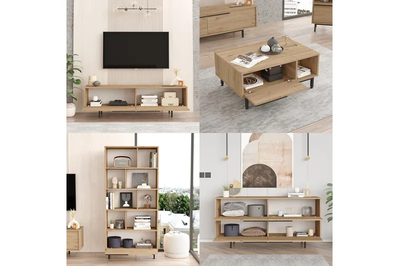 Erhan Møbelssett for Stue - Eik - Møbler - Møbelsett - Møbelsett til stue