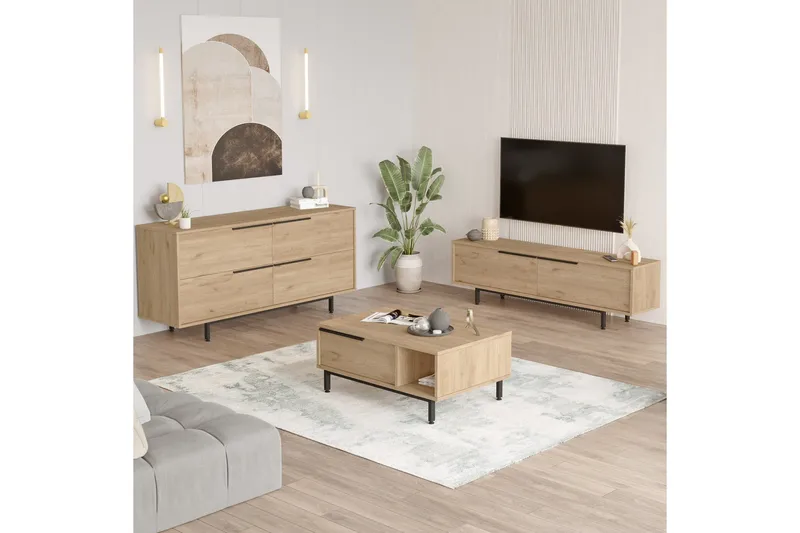 Erhan Møbelssett for Stue - Eik - Møbler - Møbelsett - Møbelsett til stue