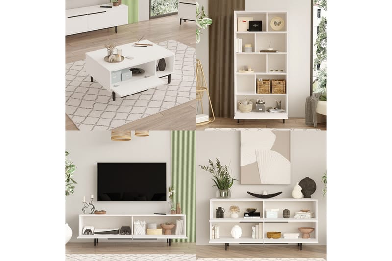 Erhan Møbelssett for Stue - Hvit - Møbler - Møbelsett - Møbelsett til stue