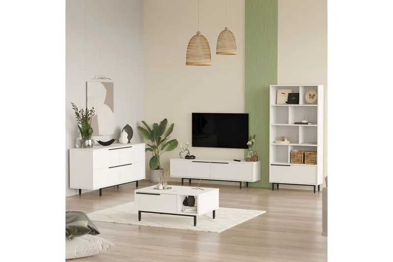 Erhan Møbelssett for Stue - Hvit - Møbler - Møbelsett - Møbelsett til stue