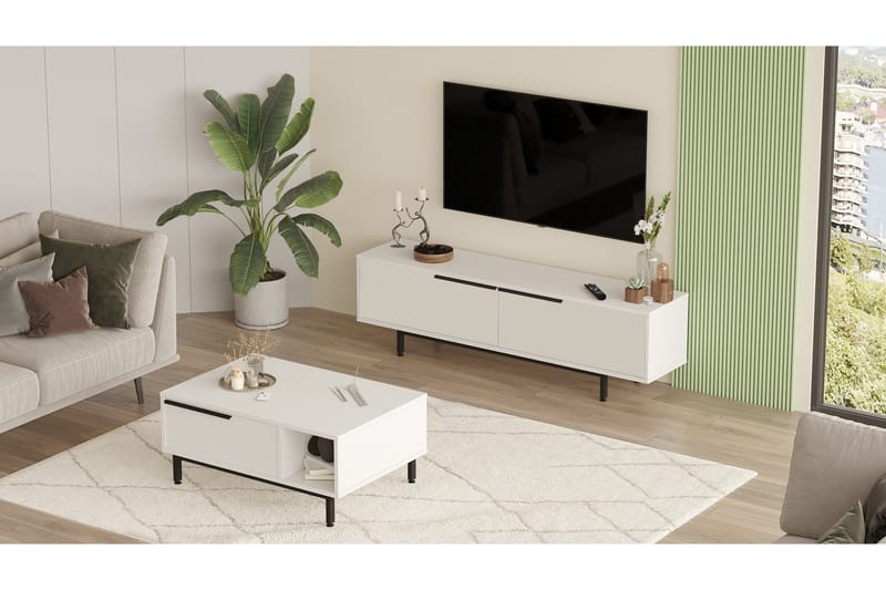 Erhan Møbelssett for Stue - Hvit - Møbler - Møbelsett - Møbelsett til stue