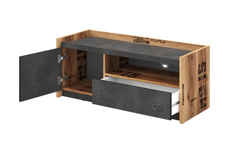 Evorana Møbelsett For Soverom - Brun/Mørk Grå - Møbler - Møbelsett - Møbelsett til soverom