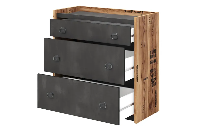 Evorana Møbelsett For Soverom - Brun/Mørk Grå - Møbler - Møbelsett - Møbelsett til soverom