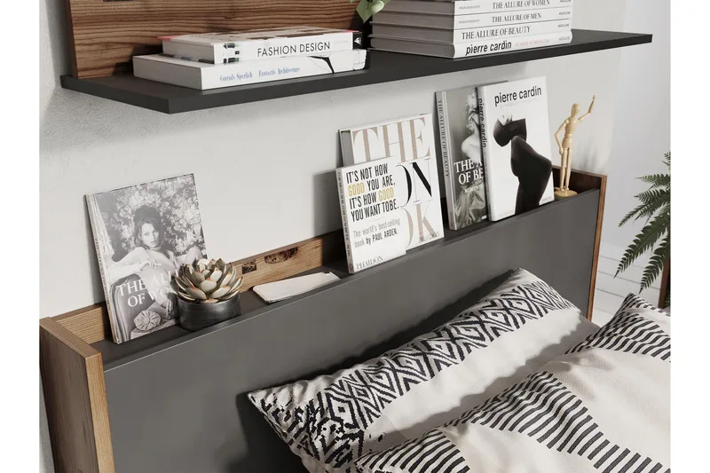 Evorana Møbelsett For Soverom - Brun/Mørk Grå - Møbler - Møbelsett - Møbelsett til soverom