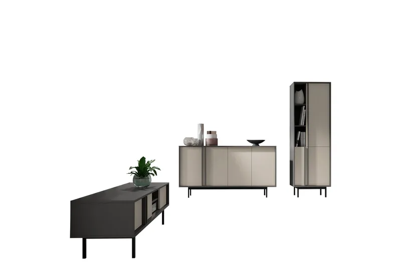 Farshian Møbelsett Til Stuen - Grå/Beige - Møbler - Møbelsett - Møbelsett til stue