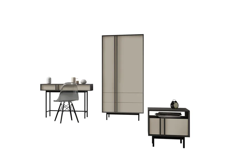 Farshian Møbelsett Til Stuen, Grå/Beige