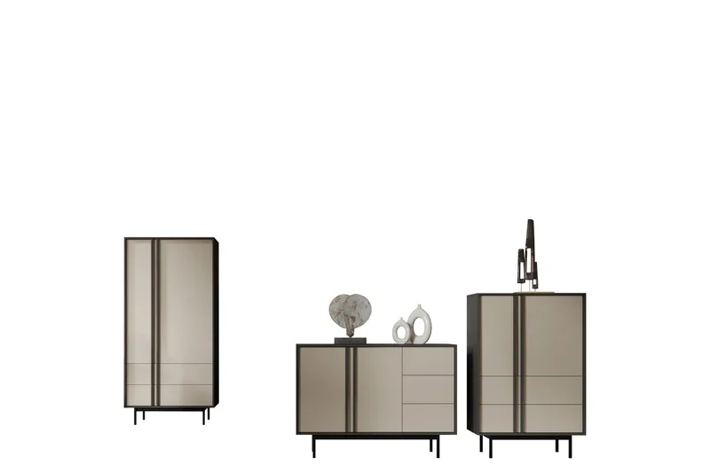 Farshian Møbelsett Til Stuen - Grå/Beige - Møbler - Møbelsett - Møbelsett til stue