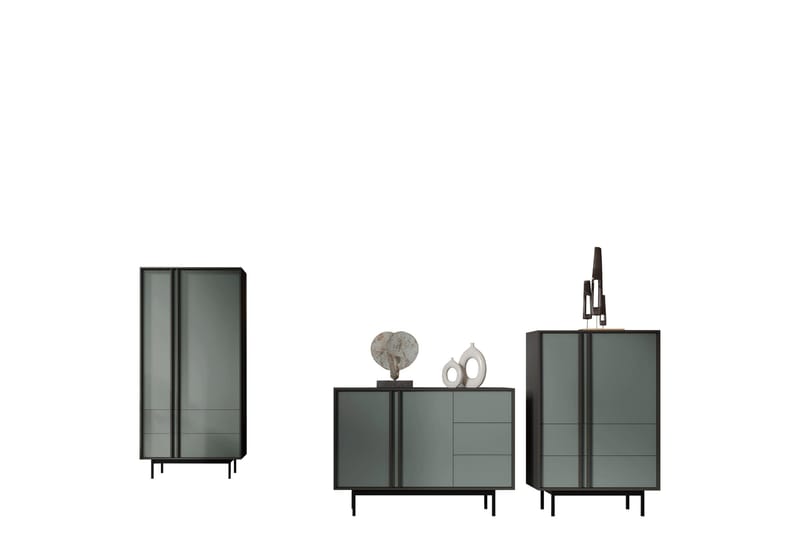 Farshian Møbelsett Til Stuen, Grå/Grønn