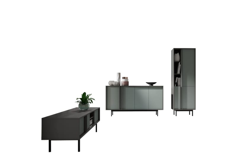 Farshian Møbelsett Til Stuen - Grå/Grønn - Møbler - Møbelsett - Møbelsett til stue